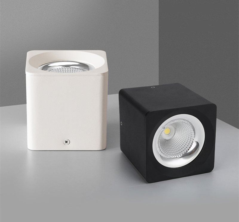 Square Dimmable COB LED Downlights 7W 9W 12W LED Ceiling Spot lights AC85~265V LED Ceiling Lamps Warm/Cold White Indoor Lighting