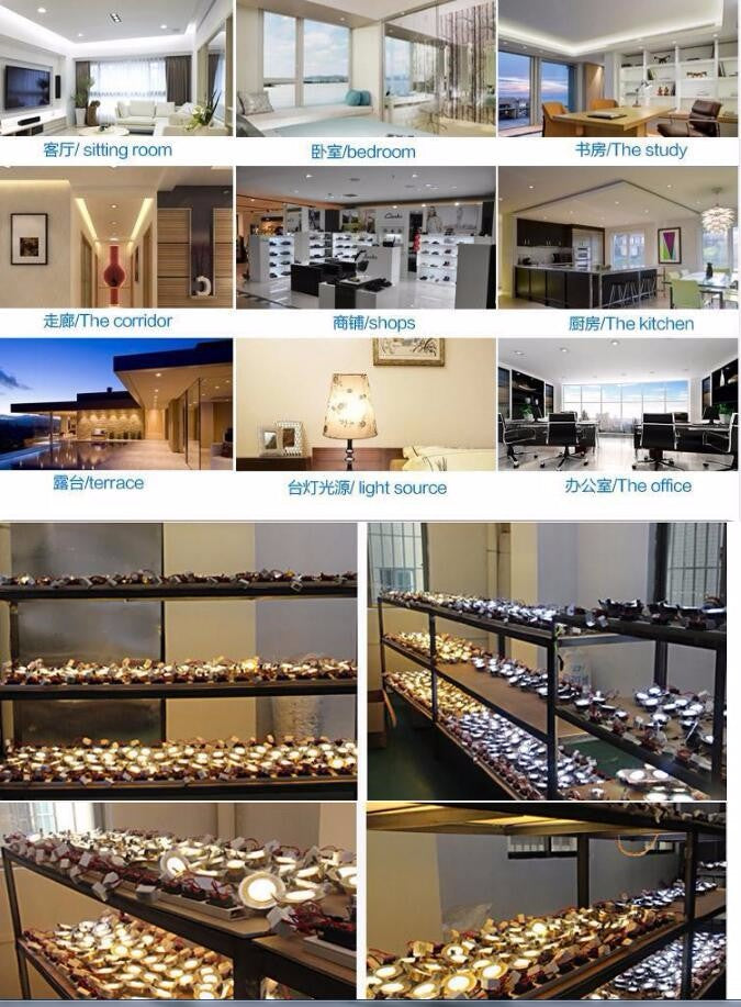 LED double Light Square 14W 18W 24W cob Led dimmable Downlight Recessed Led Ceiling Spot Light Lamp Indoor AC85-265V