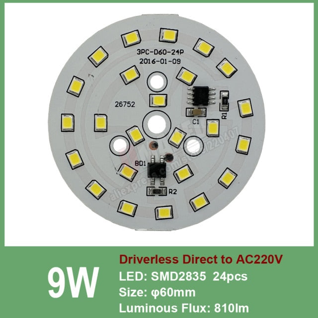 Downlight led pcb smd2835 integrated IC driver AC 220V 18w 15w 12w 9w 7w 5w 3w for down light Diy