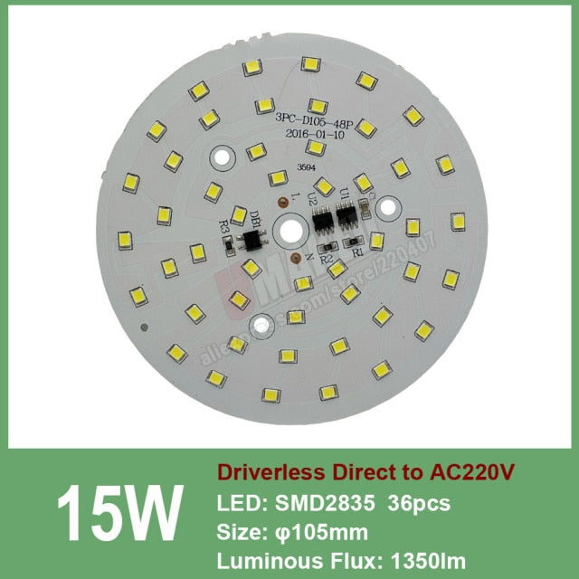 Downlight led pcb smd2835 integrated IC driver AC 220V 18w 15w 12w 9w 7w 5w 3w for down light Diy