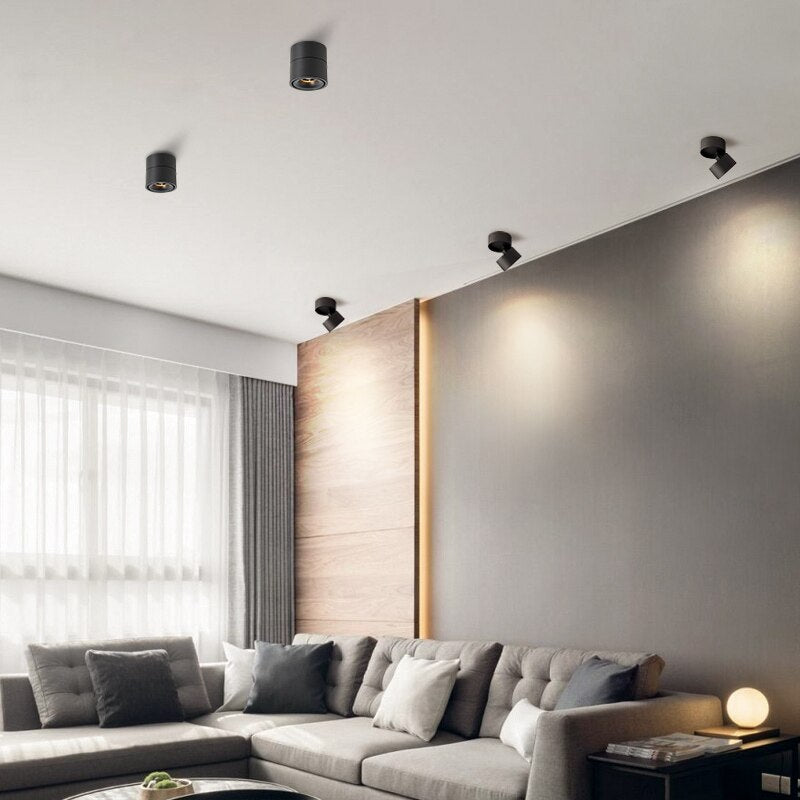 Tinlaibor Dimmable 9W LED Ceiling Rail lamp Household Nordic MainLiving room Bedroom Foyer Porch Aisle Spotlight Downlight