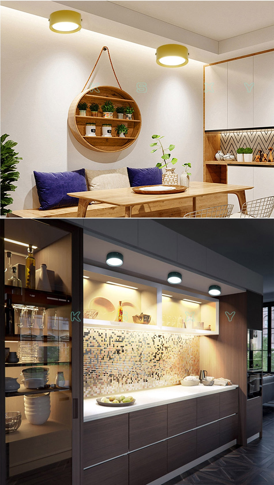 Surface Mounted LED downlight 5W 7W 12W Ceiling Lamps Ultra Thin Driverless cob led spot lights 220V Ceiling Fixtures Lighting