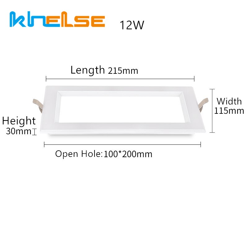 Ultra-thin Anti-Fog LED Panel Lamp Recessed Rectangle Bathroom Ceiling Downlights Corridor Aisle Industrial Grille Spot Lighting