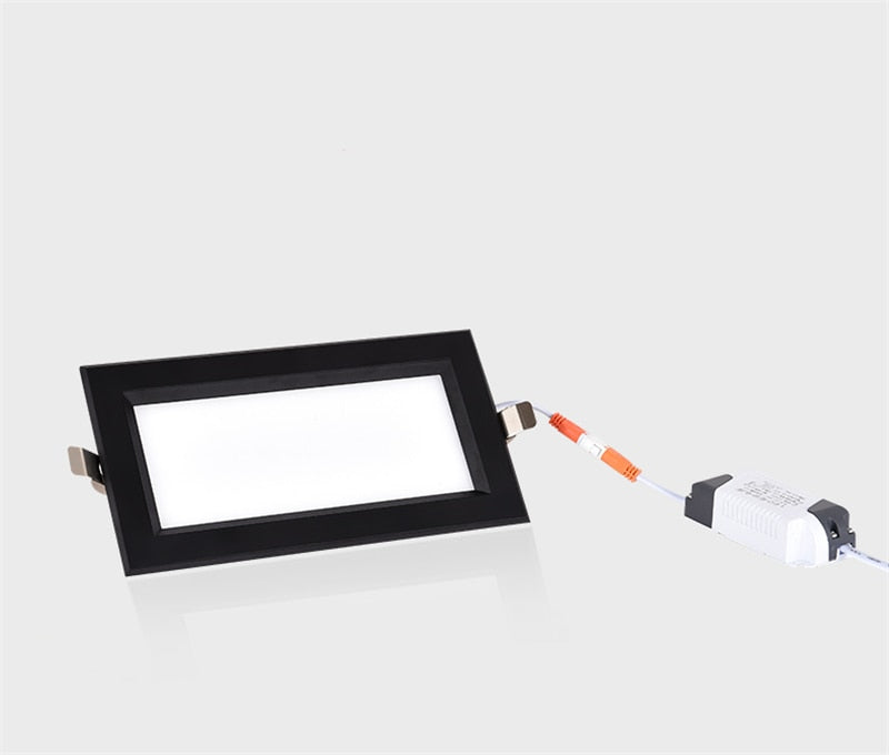 Ultra-thin Anti-Fog LED Panel Lamp Recessed Rectangle Bathroom Ceiling Downlights Corridor Aisle Industrial Grille Spot Lighting