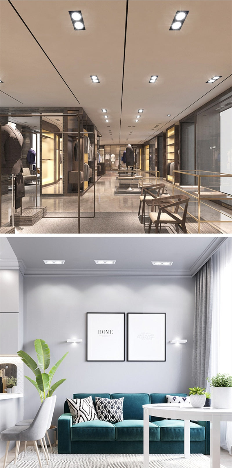 Ultra-thin Anti-Fog LED Panel Lamp Recessed Rectangle Bathroom Ceiling Downlights Corridor Aisle Industrial Grille Spot Lighting