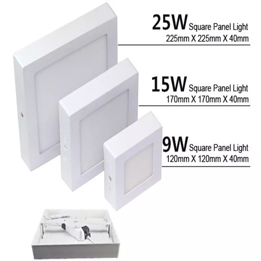 Led Panel Light 9W/15W/25W Round/Square Surface Mounted Led ceiling Downlight AC/DC 12V/24V + LED Driver