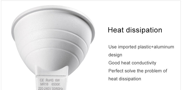 LED Bulb Spotlight GU10 MR16 6W 220V Downlight fixture Spot light Recessed Lighting Kit LED Lampada Bulbs with MR16/GU5.3 Socket