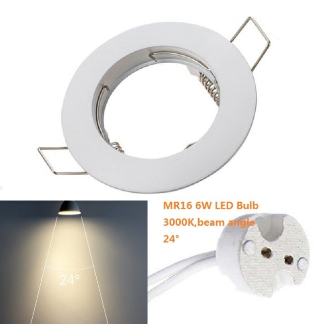 LED Bulb Spotlight GU10 MR16 6W 220V Downlight fixture Spot light Recessed Lighting Kit LED Lampada Bulbs with MR16/GU5.3 Socket