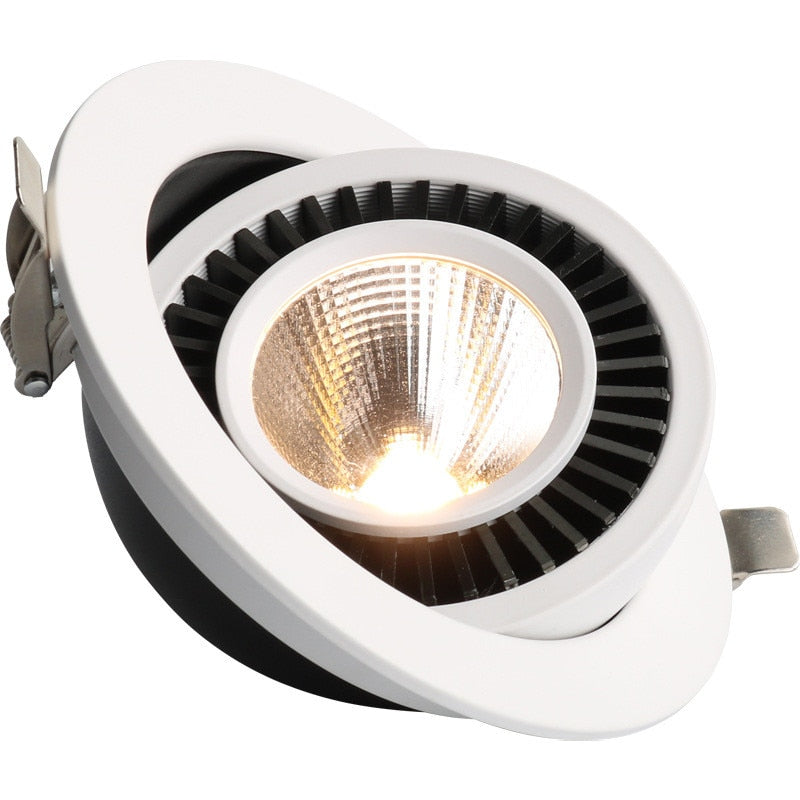 Dimmable 360° Rotatable LED Ceiling Spot Light 5W 7W 10W 15W Round LED Recessed Downlight with AC 85-265V + LED Driver