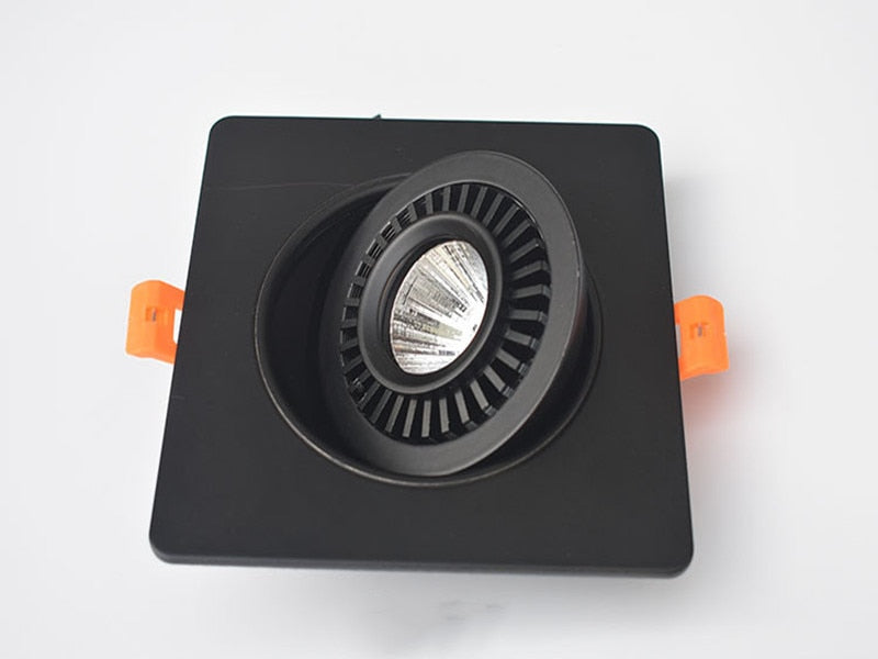 360 Angle adjustable LED Ceiling Spot Light 5W 7W 10W 12W 15W Square LED Recessed Downlight with 12V 24V + LED Driver