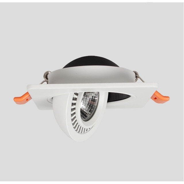 360 Angle adjustable LED Ceiling Spot Light 5W 7W 10W 12W 15W Square LED Recessed Downlight with 12V 24V + LED Driver