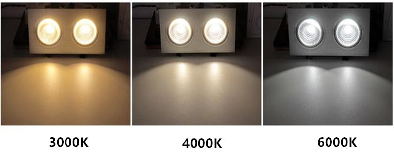 Square Dimmable Recessed LED Downlights 14W/18W/24W COB LED Ceiling Lamp AC85-265V LED Spot Lights Indoor Lighting