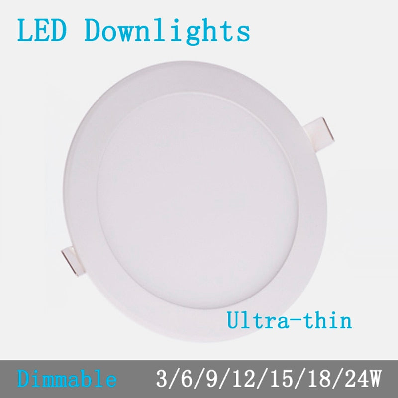 Thickness 3W/6W/9W/12W/15W/18W/24W round dimmable LED downlight emergency LED panel/panel light lamp for bedroom luminaire