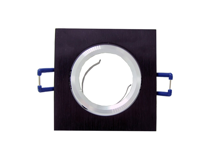 NEW Black Square Recessed LED Ceiling Light Adjustable Frame for MR16 GU10 Bulb Downlight Holder