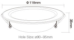 6W RGB+CCT LED Downlight AC100-240V Round Smart Led panel light dimmable compatible APP/2.4G Hz RF FUT092 remote control