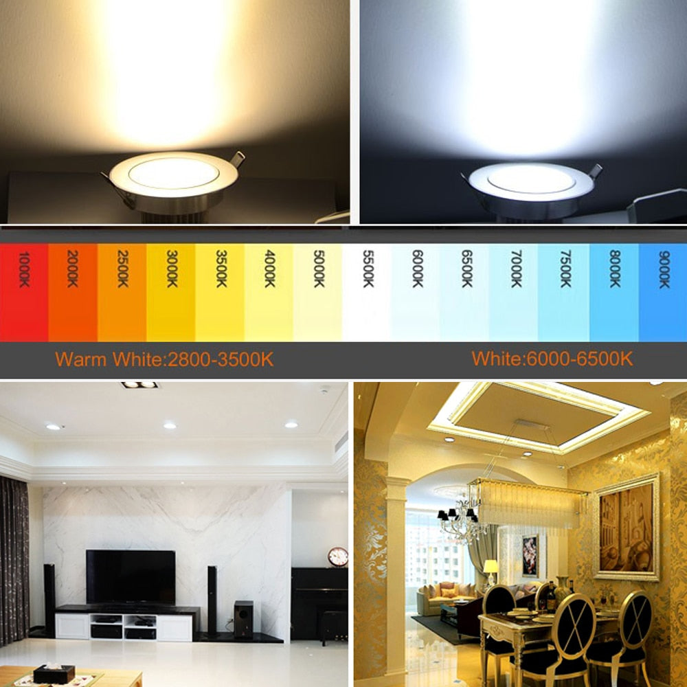 Downlight Led Light Fixture 10PCS 12W 15W 21W 27W 36W 45W 85-265V LED Downlight Home Lighting Spoting Led Recessed Ceiling Lamp