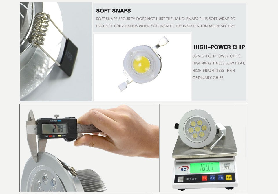 Downlight Led Light Fixture 10PCS 12W 15W 21W 27W 36W 45W 85-265V LED Downlight Home Lighting Spoting Led Recessed Ceiling Lamp