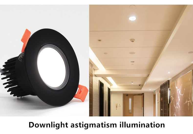 LED ceiling COB Downlight Dimmable ac110-240V 5w 7w 9W 12W 15w Recessed Led ceiling lamp Spot light Bulbs Indoor Lighting