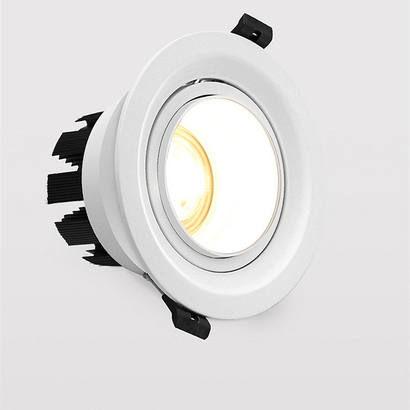 Recessed Dimmable COB LED Downlights 7W 12W 15W 18W 20W 24W LED Ceiling Lamps AC85~265V LED Spotlights Indoor Lighting