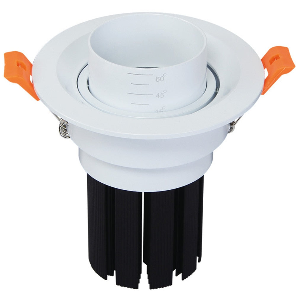 Beam Angle Adjustable 15/45/60 Degrees LED COB Recessed Downlight 5W 10W 15W LED Ceiling Spot Light for Picture Background