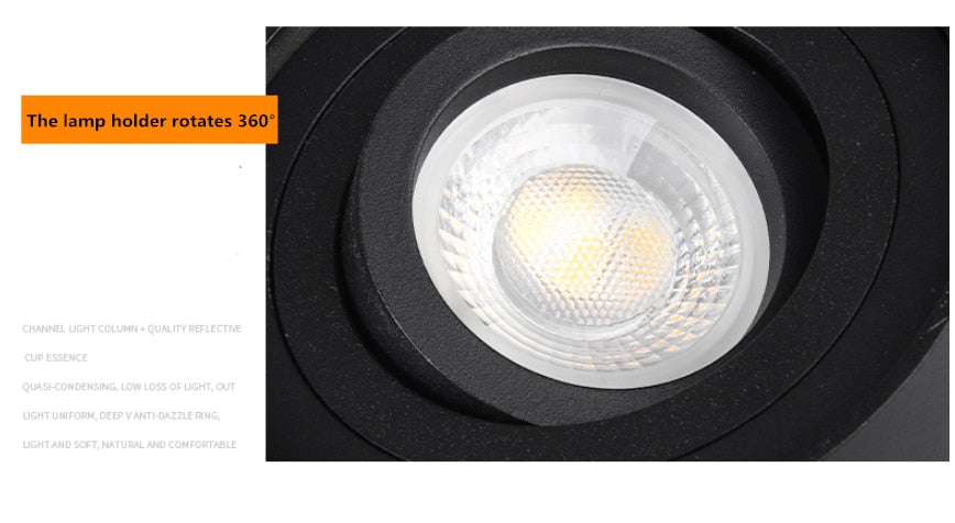 Dimmable Rotating 360° LED Downlights 10W 30W COB LED Ceiling Spot Lights GU10 Light Source LED Background Lamps Indoor Lighting