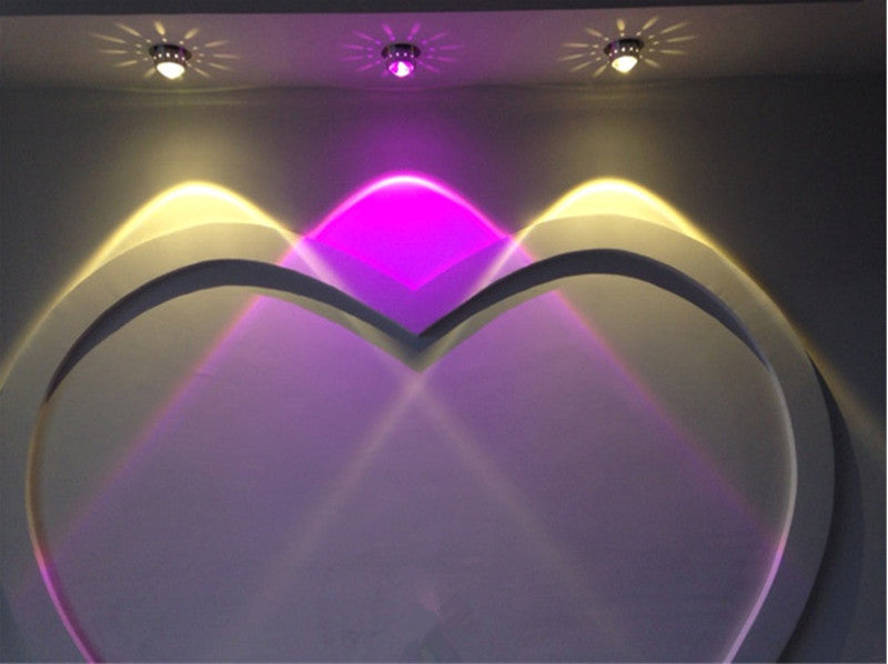 Modern LED Downlight RGB 3W ceilings decoratio Gallery Front Balcony lamp Porch corridors light fixtures Recessed spot lighting