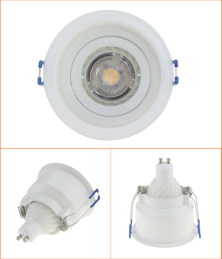 NO adjustable Ceiling Lamp Holder Bases Halogen Light Bracket Cup Aluminum LED Downlight GU10 MR16 spot light Bulb Lamp Holders