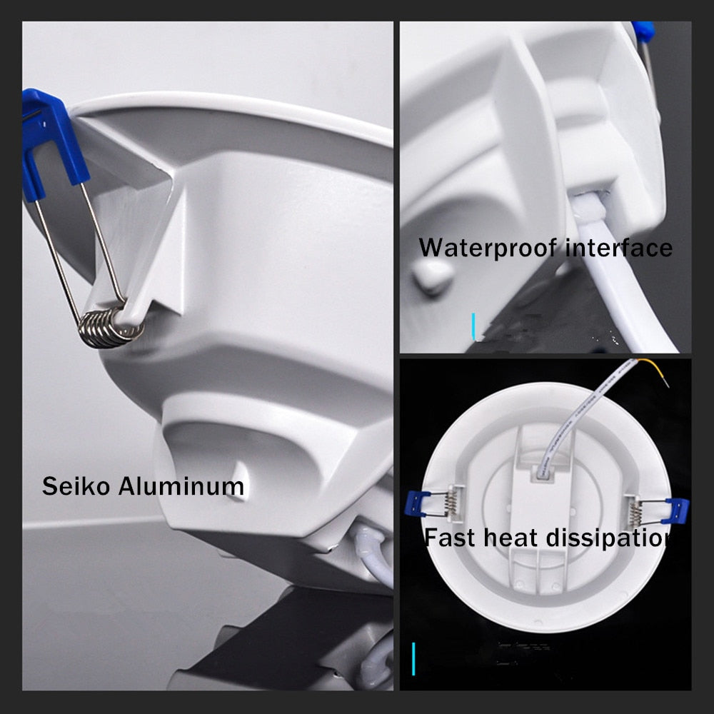 IP65 Waterproof LED Downlight 6W 13W 20W Round Recessed Lamp 220V 230V Led Bulb for Bathroom lights Indoor LED Spot Lights