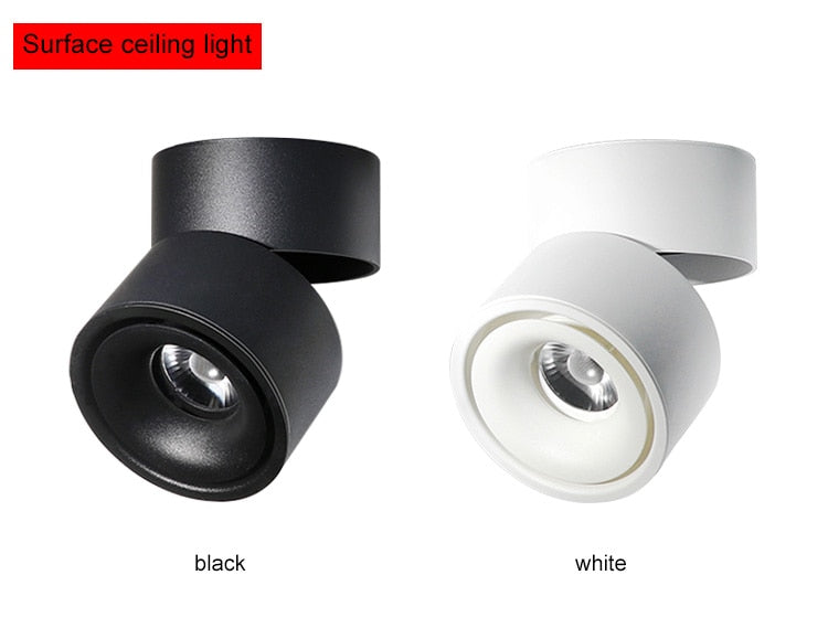 Dimmable led ceiling light 12W/18W LED surface mounted ceiling downlight lamp Foldable and 360 degree rotatable led spot light