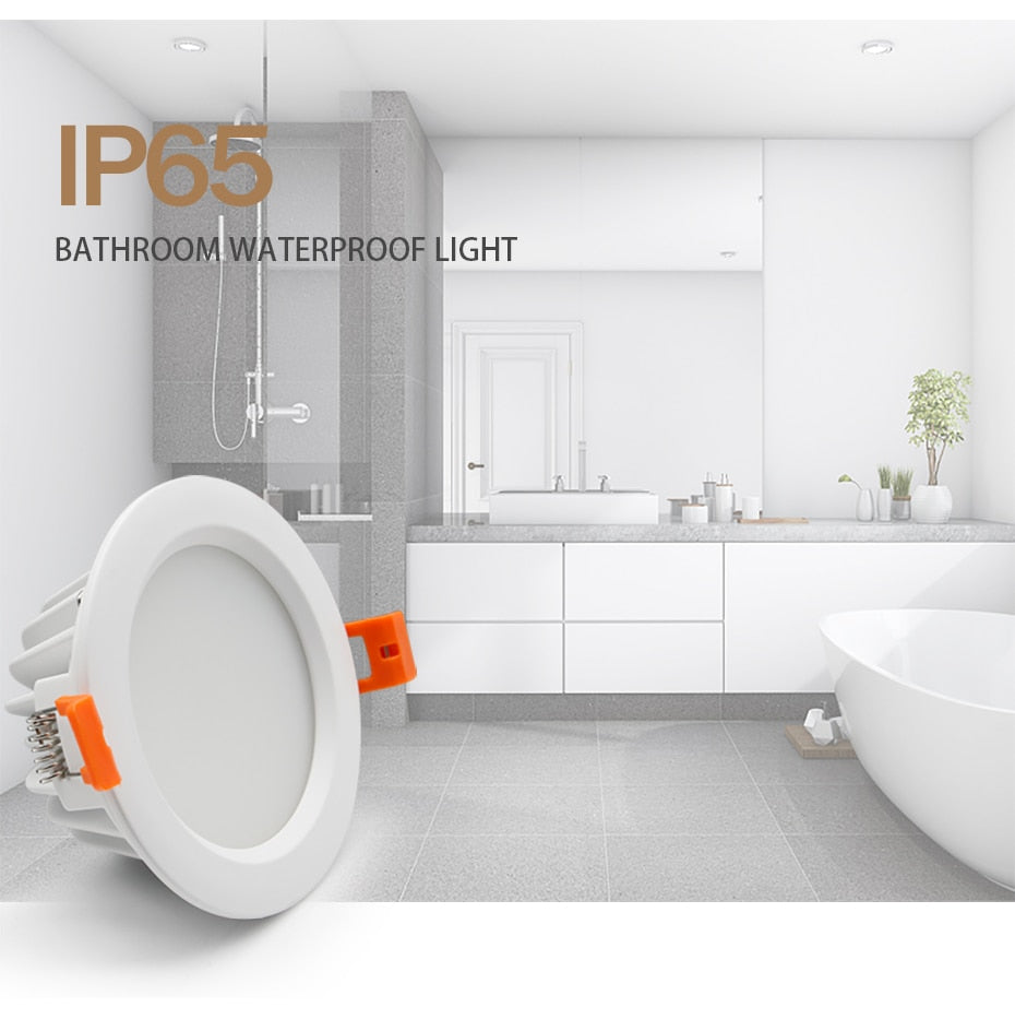 IP65 Waterproof Led Downlights 220V Leds Spot Lights 5W 7W 9W 12W 15W 110V Downlight Down Lights Lighting Fixture for Bathroom