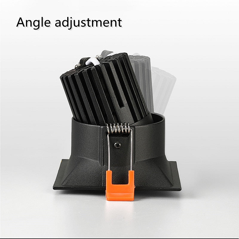 Super Bright Recessed square LED Dimmable Downlight COB 7W 10W 15W 18W LED Spot light LED decoration Ceiling Lamp AC85-265V