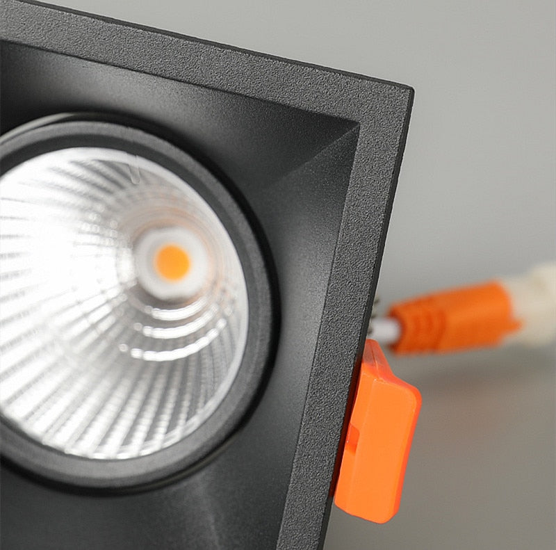 Super Bright Recessed square LED Dimmable Downlight COB 7W 10W 15W 18W LED Spot light LED decoration Ceiling Lamp AC85-265V