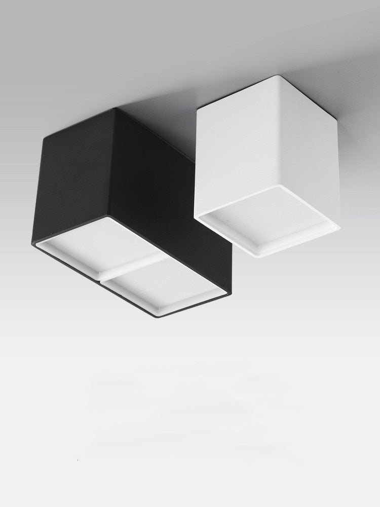 Square COB LED dimmable Downlights Surface Mounted LED Ceiling Lamps Spot Light LED Downlights AC85-265V