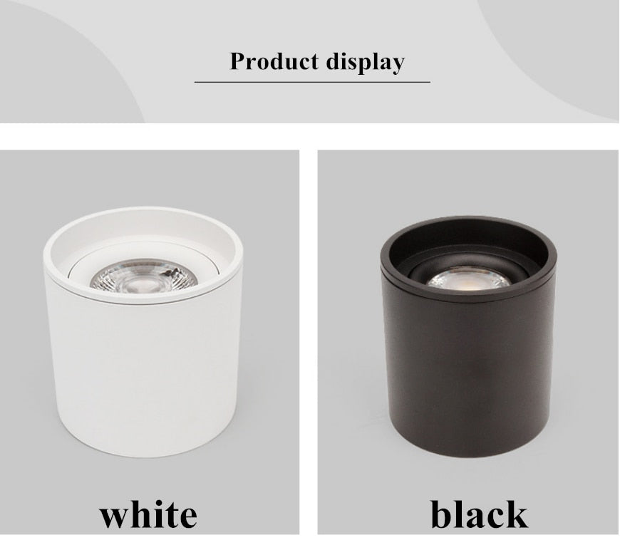 Dimmable LED spotlight 7W 9W 12W 15W 18W 110v/220v downlight angle adjustable ceiling type living room bedroom household spotlight