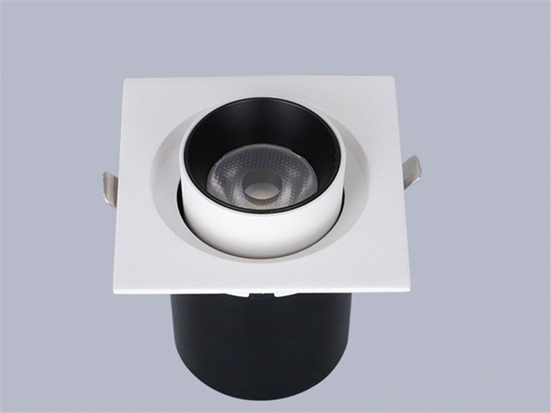 Stretch Dimmable COB Ceiling Downlight 12W 15W Embedded 360 Degree Rotation LED Spot Lighting AC85V-265V