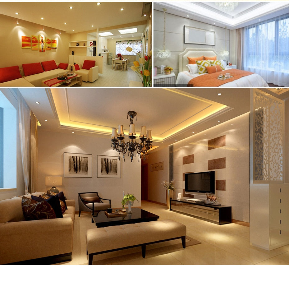 LED Spot Light 220V 3W 5W 9W 12W 20W Led Down Light Recessed Led Ceiling Downlight Warm White/Cold White/3 Color For Living Room