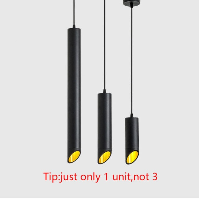 Tinlaibor LED Downlight Free bulb GU10 Downlights 7W spot light Kitchen Table Pipe Tube Lamp Dining Room Bar Counter Shop