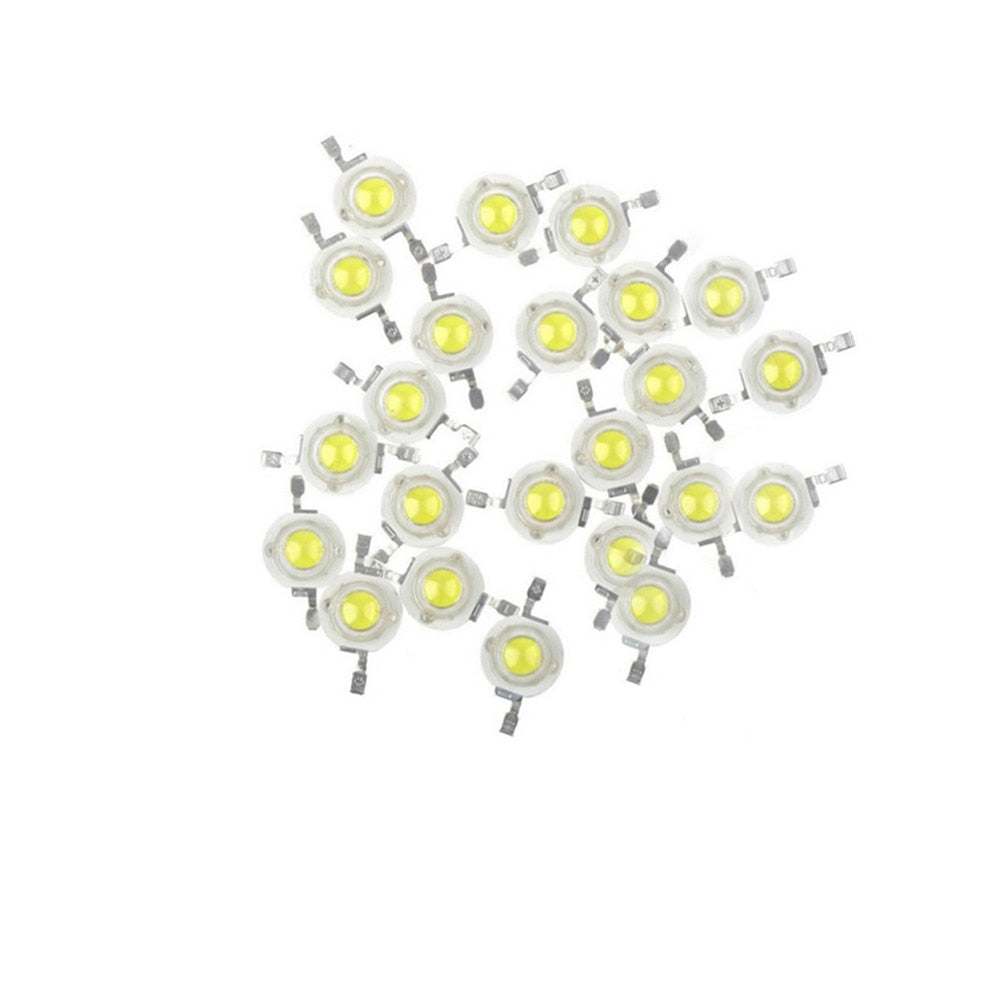 Real Full Watt 1W 3W 10/100/1000PCSHigh Power LED lamp Beads SMD 110-120LM LED Chip For DIY Spot Light Downlight Lamp Bulb