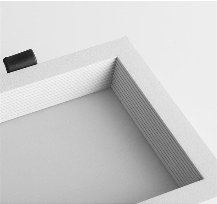 Square Downlight Embedded LED Ultra-thin Hole Light Ceiling Grille Bold Light 12W 15W 18W 24W