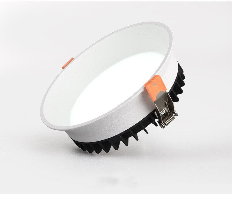 Frameless 3 Light Temperature Anti Glare Recessed Downlight 7W 10W 12W 15W 24W Round LED Ceiling Spot Light Pic Background