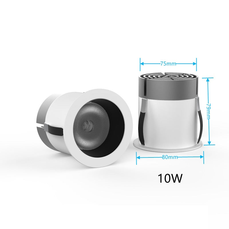 Mini LED Downlight 5W 7W 10W COB Spotlight 24° Dimmable AC 85-265V Recessed Ceiling Lamp Anti-glare light 4000K