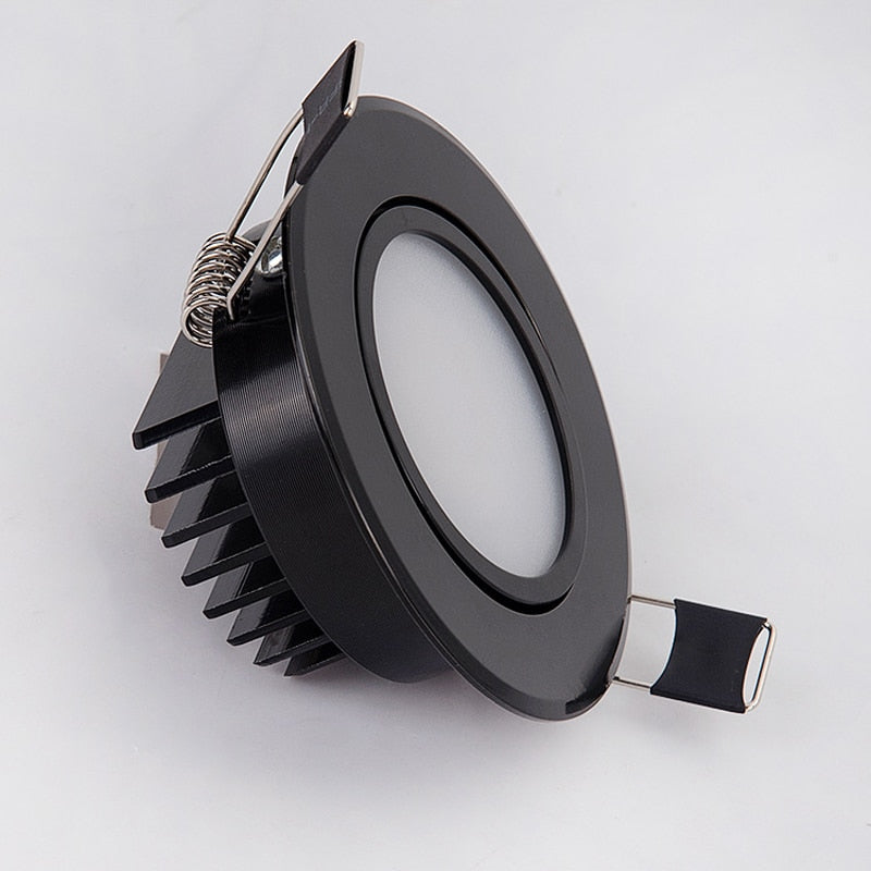 Dimmable Anti fog Black Led downlight bulbs COB Ceiling Spot Light 3w 5w 7w 12w 85-265V ceiling recessed Lights Indoor Lighting