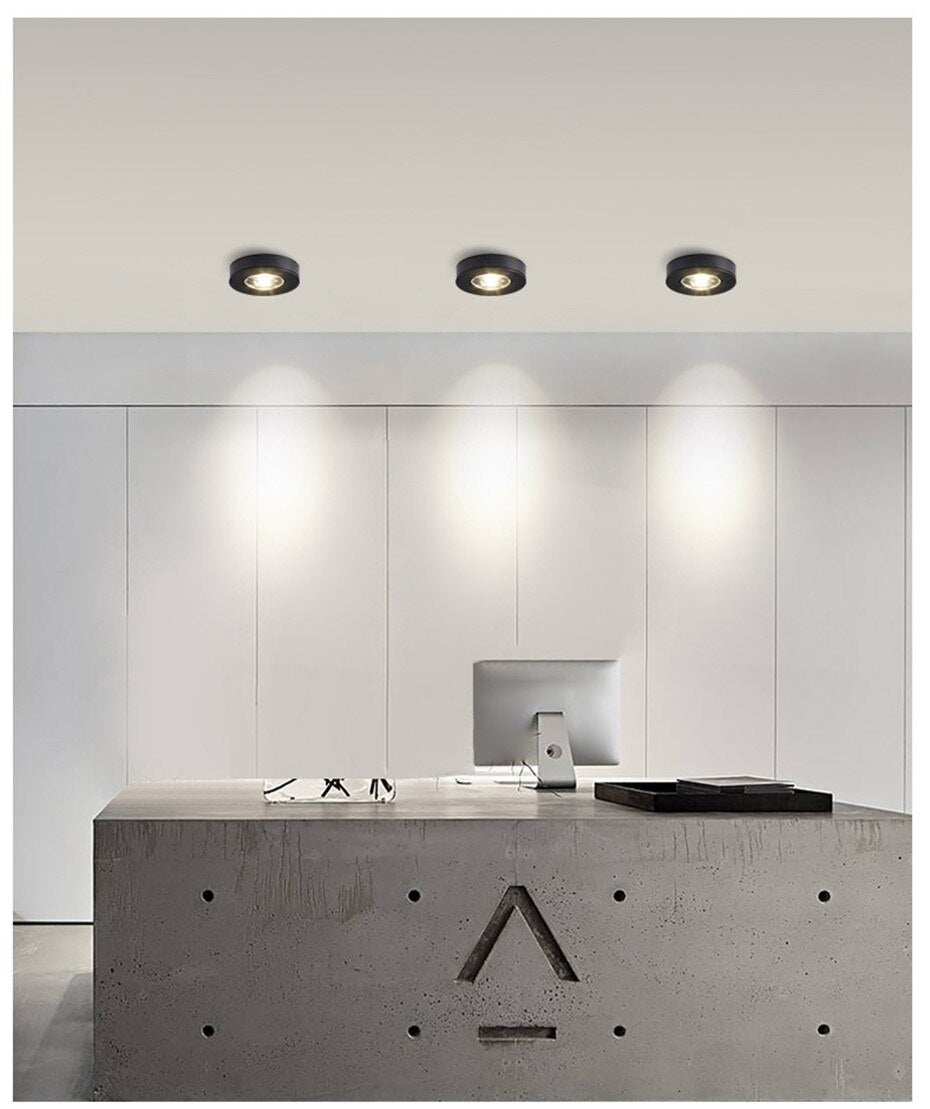 New Ultra Thin Cabinet Light Surface Mounted Led Downlight Indoor Home Ceiling Led Lamp 3W 5W 7W 10W AC220V Living Room Lighting