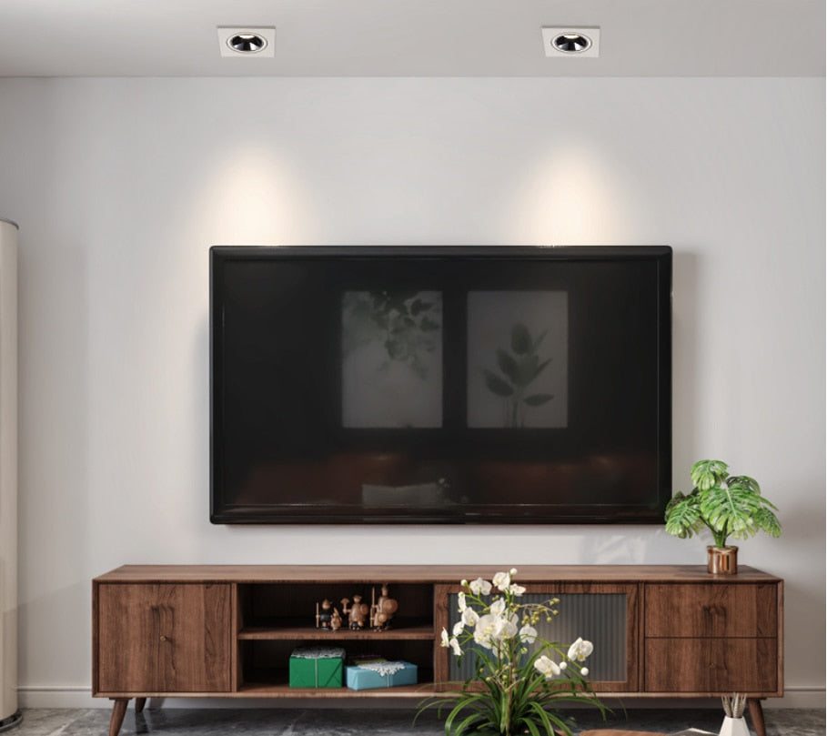 Square Dimmable Recessed COB LED Downlights 7W 10W 2X7W 2X10W LED Ceiling Lamps AC85-265V LED Ceiling Spot Lights Indoor Lighting