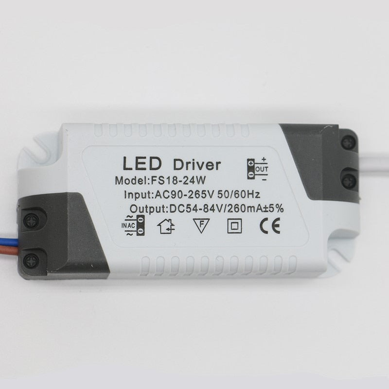 LED Power Supply 1W-24W 260mA Driver Adapter With DC Plug AC90-265V Lighting Transformer For LED Panel Light Downlight