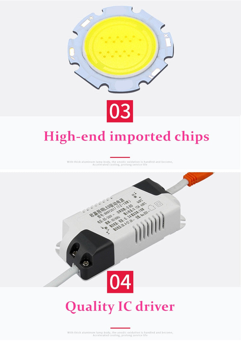 Unique Design White plus Black Dimmable Recessed COB LED Downlights 5W 7W 9W 12W 15W 18W Ceiling lamp Spot lights AC90-260V