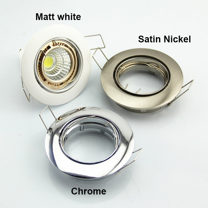 Adjustable Ceiling Lamp Holder Bases Halogen Light Bracket Cup Aluminum LED Downlight GU10 MR16 Spot Light Bulb Lamp Holders