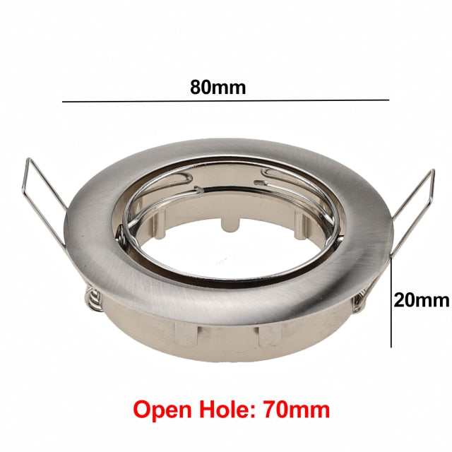 Adjustable Ceiling Lamp Holder Bases Halogen Light Bracket Cup Aluminum LED Downlight GU10 MR16 Spot Light Bulb Lamp Holders