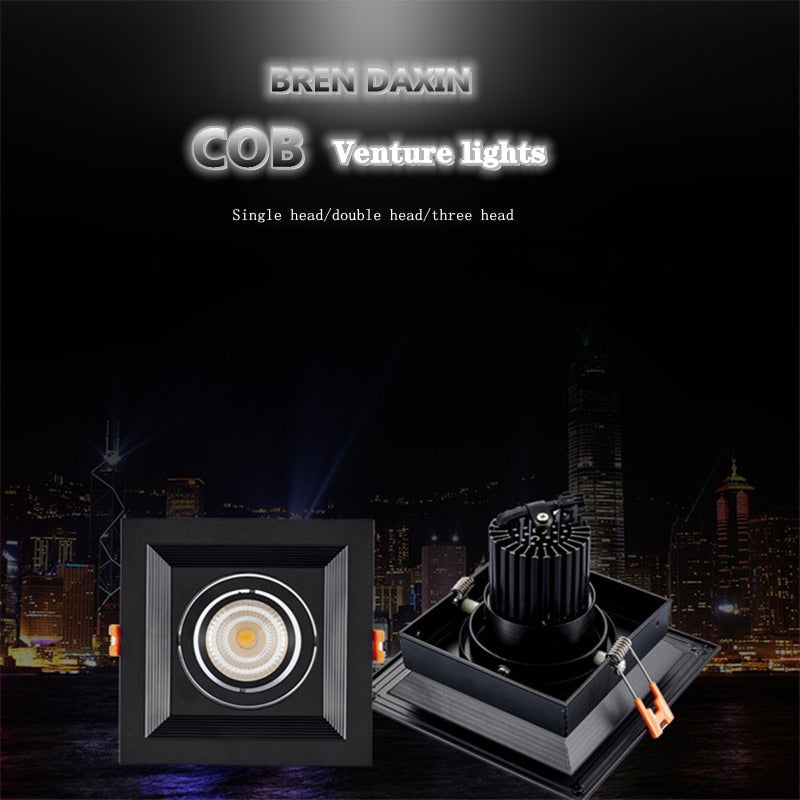 Dimmable LED downlight COB spotlight 10W 20W 30W Ceiling inlaid light Interior lighting AC110V-220V living room bedroom