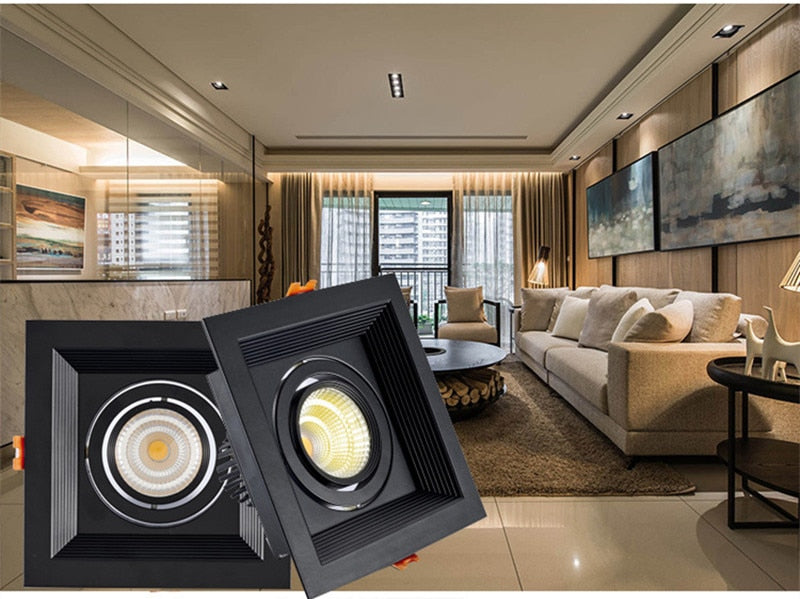 Dimmable LED downlight COB spotlight 10W 20W 30W Ceiling inlaid light Interior lighting AC110V-220V living room bedroom